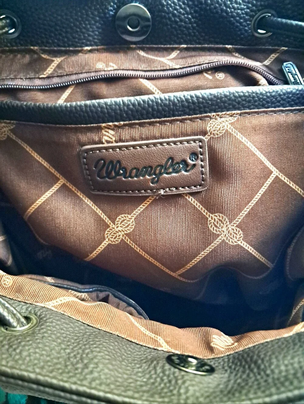 Wrangler NWOT Concealed Carry Backpack Genuine Hair On Hide